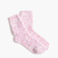 Flecked fuzzy boot socks