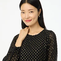 Gold shimmer clip-dot top