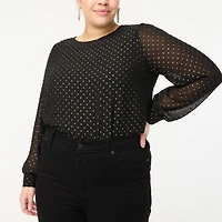 Gold shimmer clip-dot top