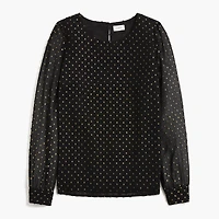 Gold shimmer clip-dot top