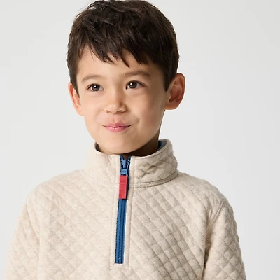Boys' quilted half-zip