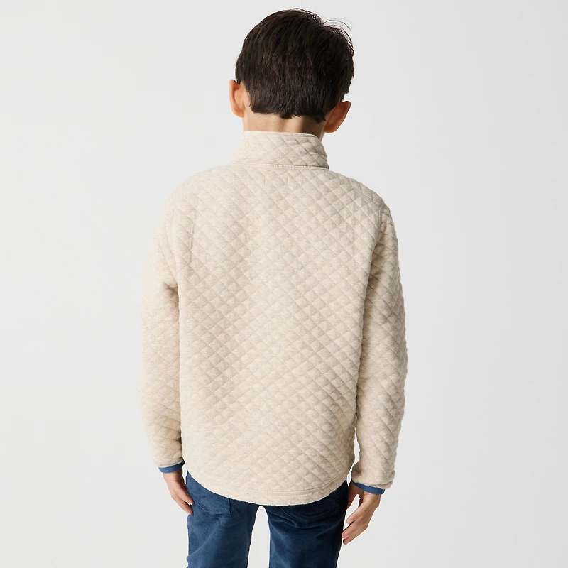 Boys' quilted half-zip