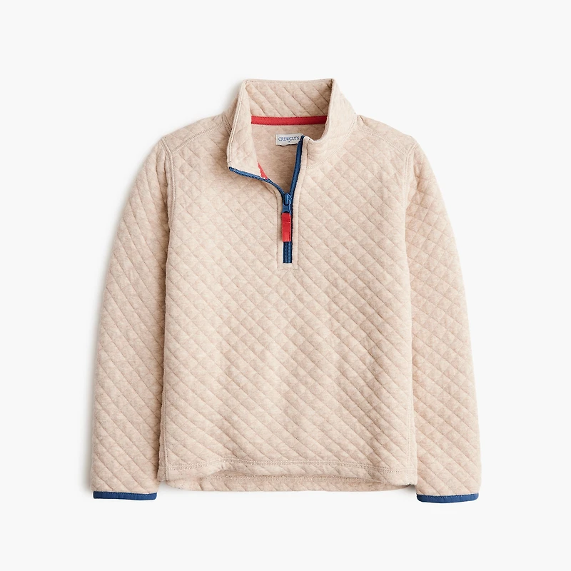 Boys' quilted half-zip