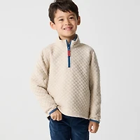 Boys' quilted half-zip