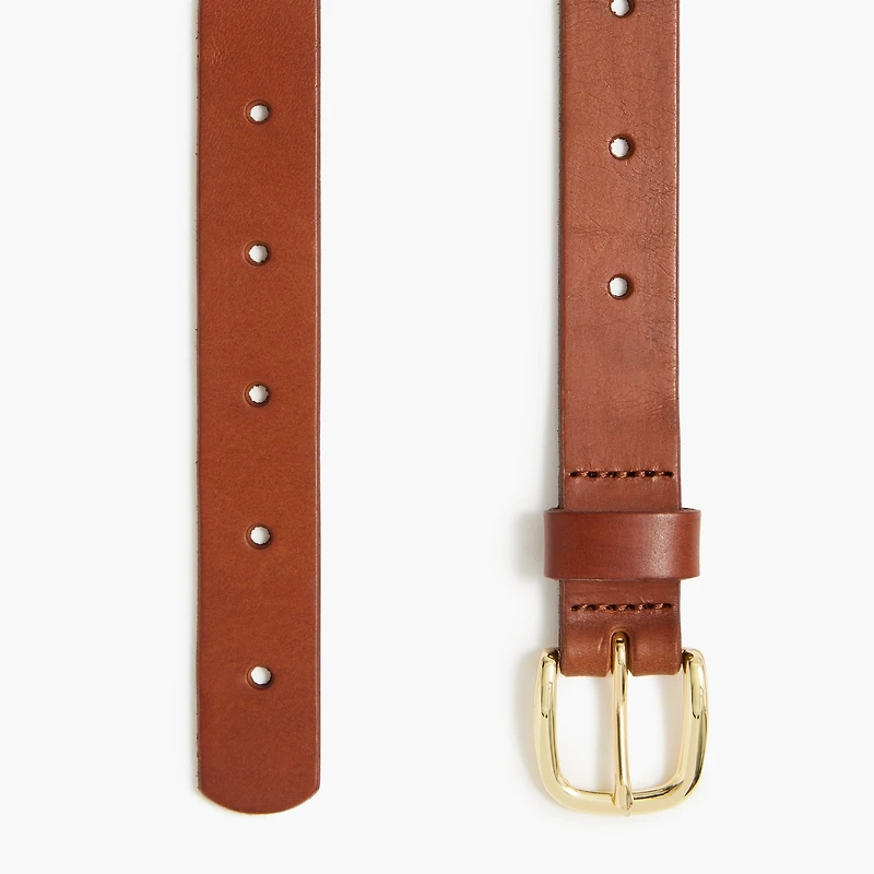 Leather perforated belt