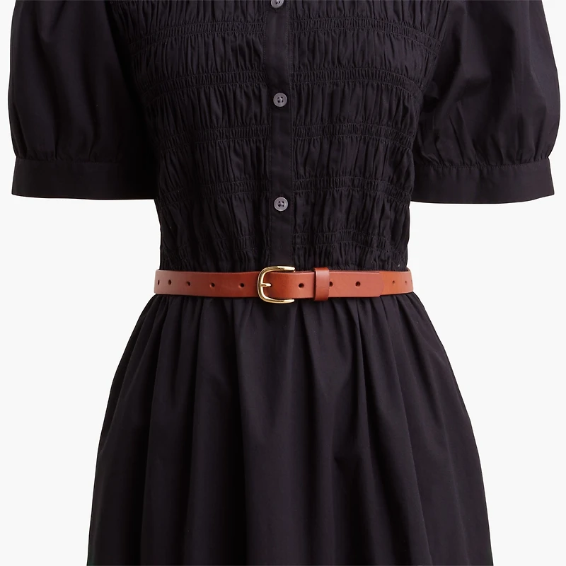 Leather perforated belt