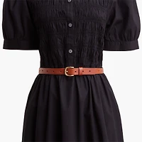 Leather perforated belt