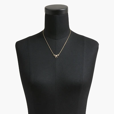 Tiny bow pendant necklace
