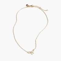 Tiny bow pendant necklace