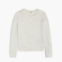 Girls' cable-knit Casey cardigan sweater