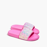 Girls' sequin slide sandals