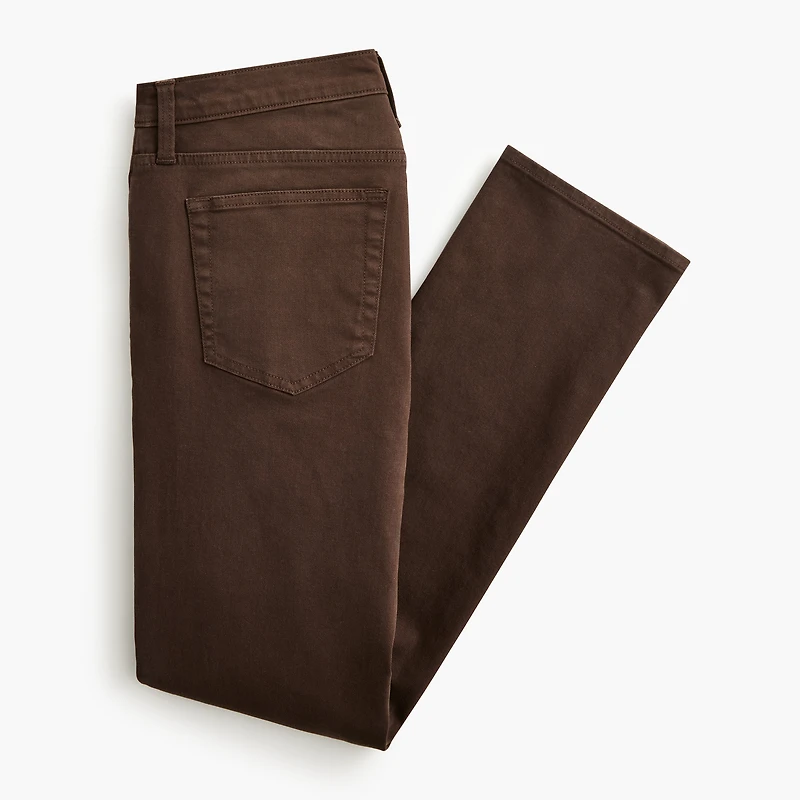 Straight-fit garment-dyed five-pocket pant