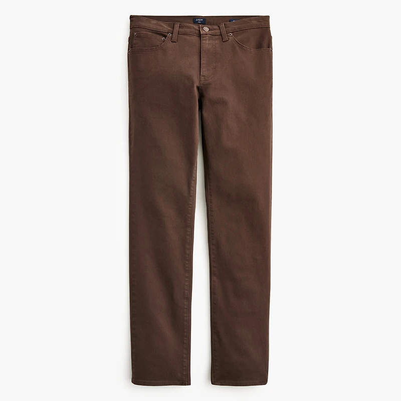 Straight-fit garment-dyed five-pocket pant