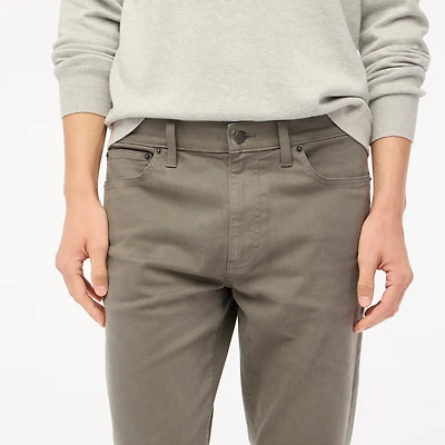 Straight-fit garment-dyed five-pocket pant