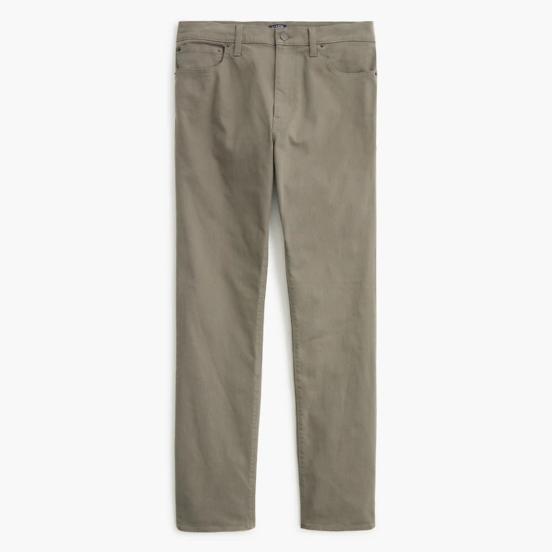 Straight-fit garment-dyed five-pocket pant