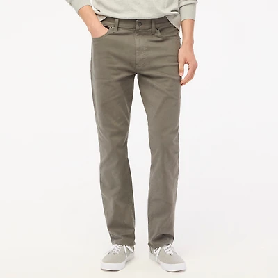 Straight-fit garment-dyed five-pocket pant