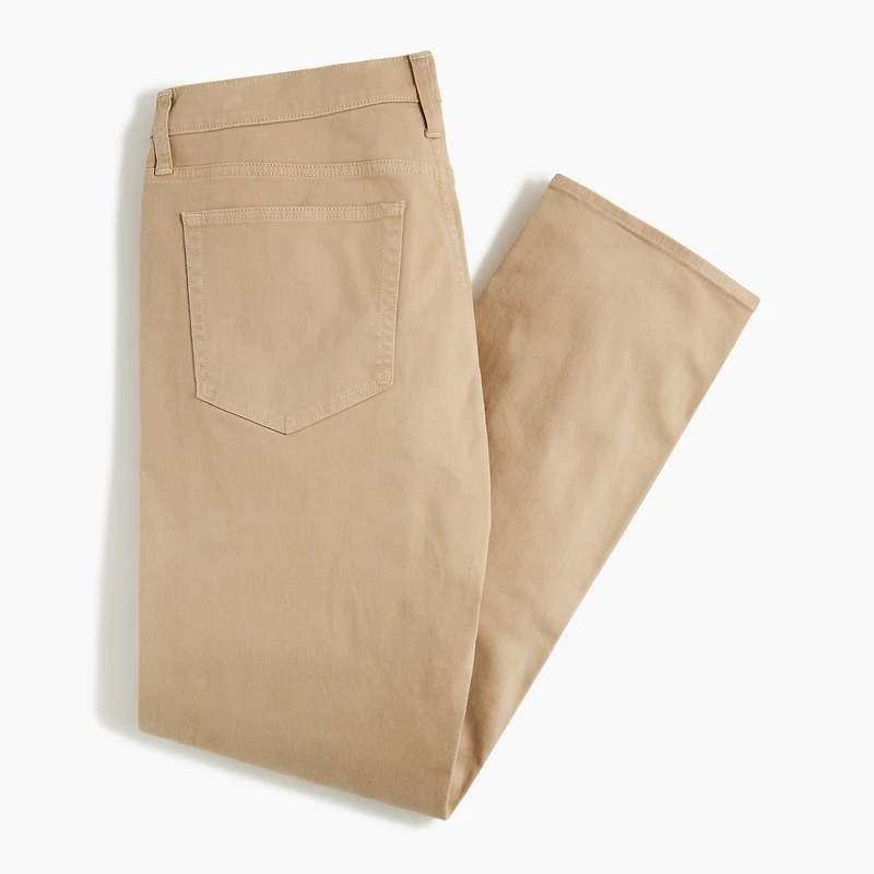 Straight-fit garment-dyed five-pocket jean