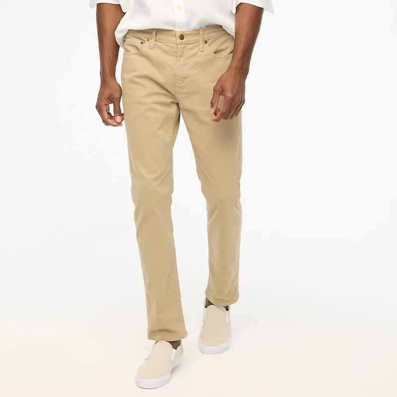 Straight-fit garment-dyed five-pocket jean