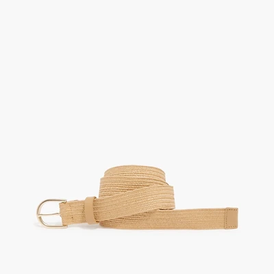 Slim stretch woven waist belt