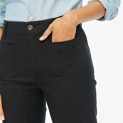 Lizzie high-rise patch-pocket wide-leg pant