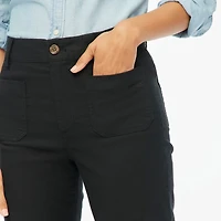 Lizzie high-rise patch-pocket wide-leg pant