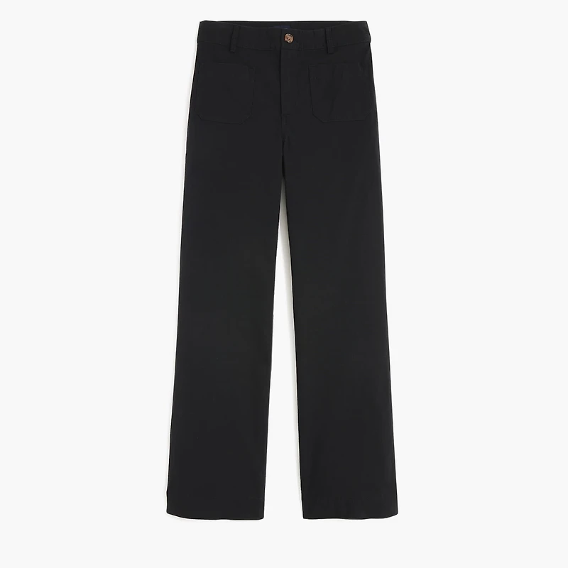 Lizzie high-rise patch-pocket wide-leg pant
