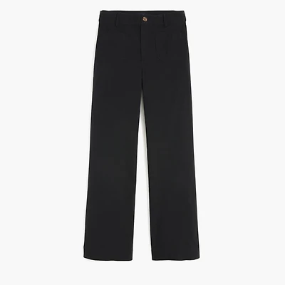 Lizzie high-rise patch-pocket wide-leg pant