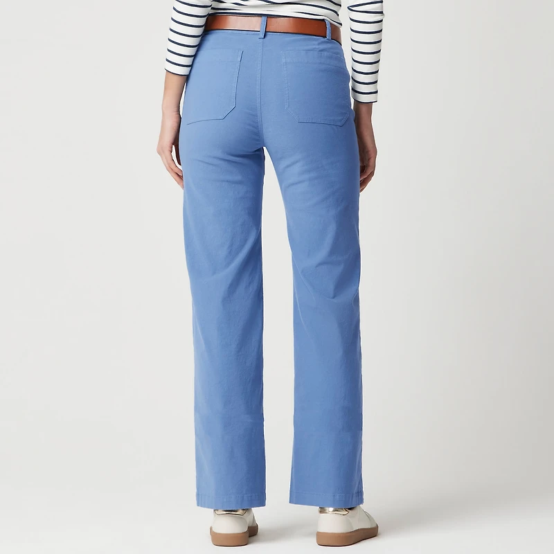 Lizzie high-rise patch-pocket wide-leg pant