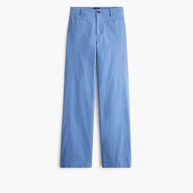 Lizzie high-rise patch-pocket wide-leg pant