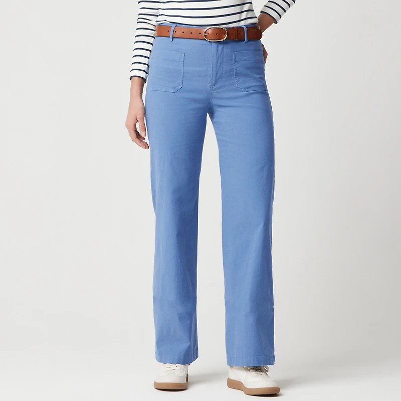 Lizzie high-rise patch-pocket wide-leg pant