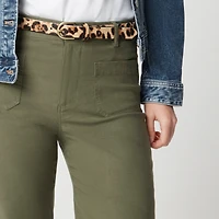 Lizzie high-rise patch-pocket wide-leg pant