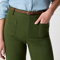 Lizzie high-rise patch-pocket wide-leg pant