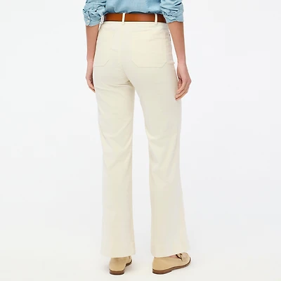 Lizzie high-rise patch-pocket wide-leg pant