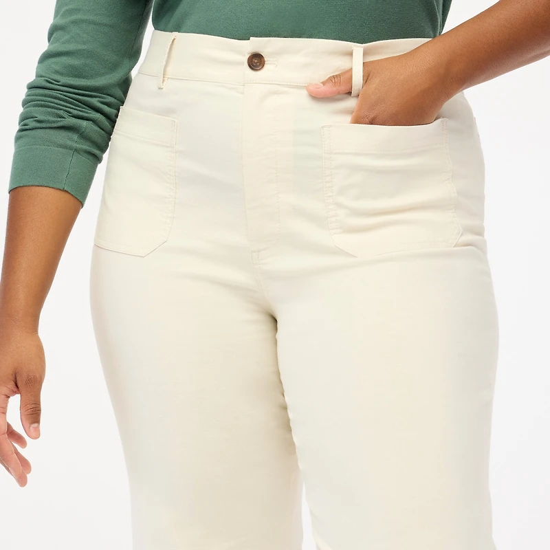 Lizzie high-rise patch-pocket wide-leg pant