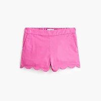 Girls' scallop-hem pull-on short
