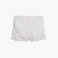 Girls' scallop-hem pull-on short