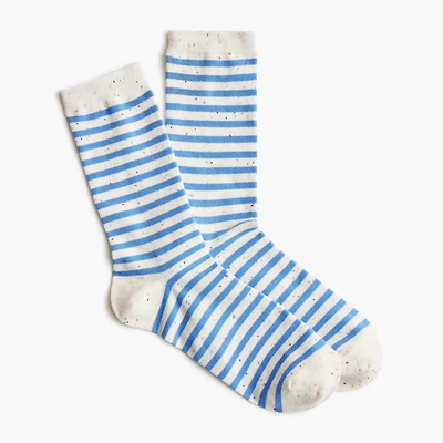 Striped flecked trouser socks