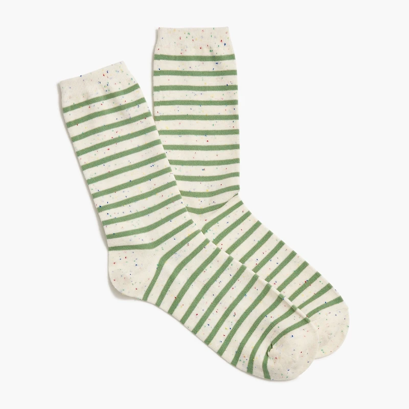 Striped flecked trouser socks