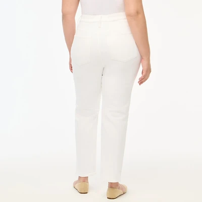 Petite essential straight white jean all-day stretch