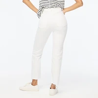 Petite white stovepipe straight jean in signature stretch+