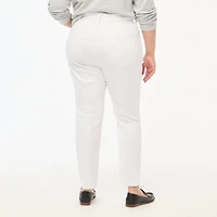Petite white stovepipe straight jean in signature stretch+