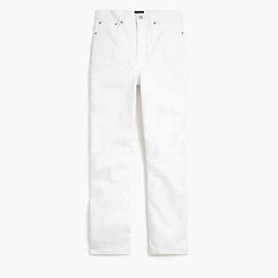 Petite white stovepipe straight jean in signature stretch+