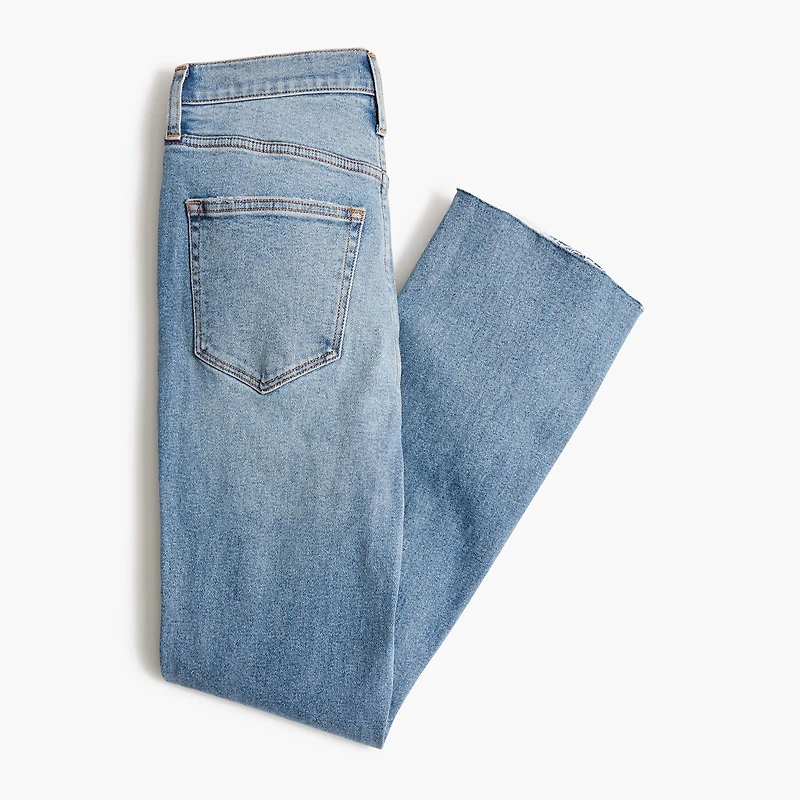 Petite high-rise flare crop jean in all-day stretch