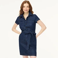 Denim utility mini dress