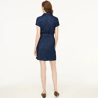 Denim utility mini dress
