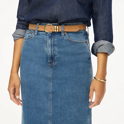 Denim midi skirt