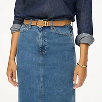 Denim midi skirt