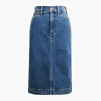 Denim midi skirt