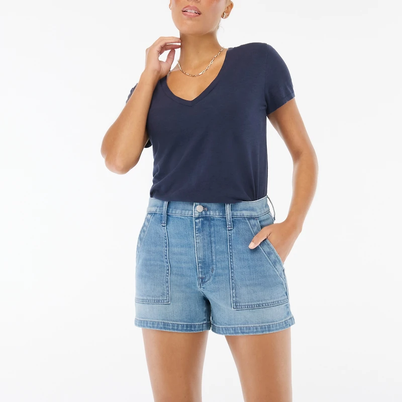 Utility denim short