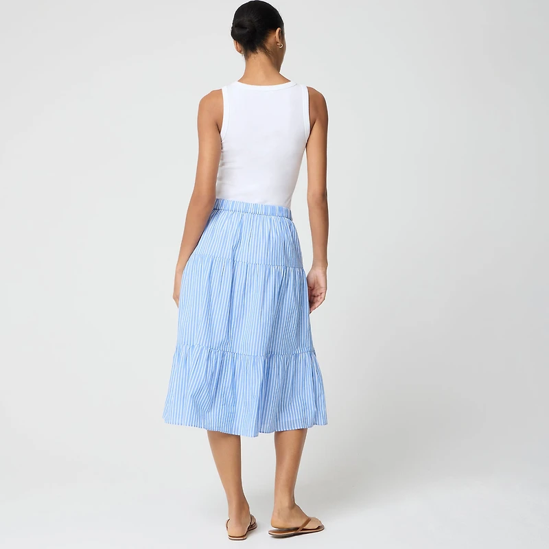 Tiered midi skirt